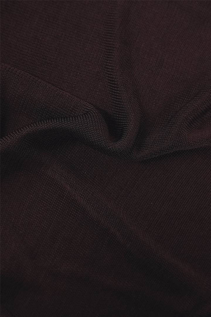 Brown Viscose Knit Maxi Dress