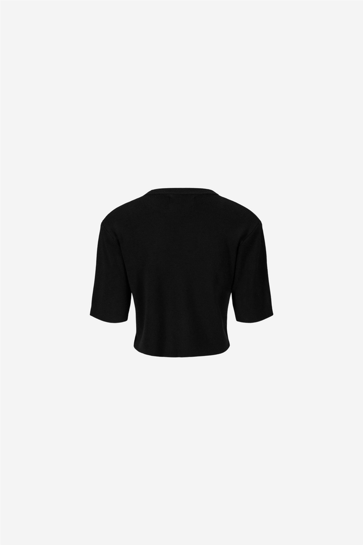 Una merino tee Black