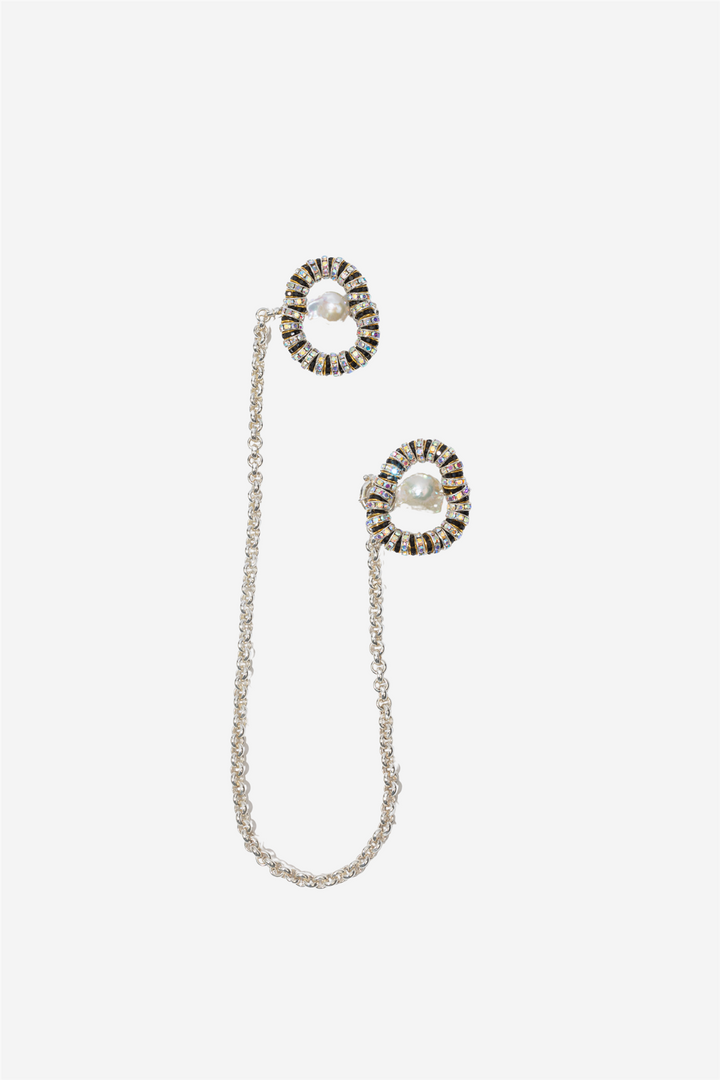 Paris Chained Brooch Zebra