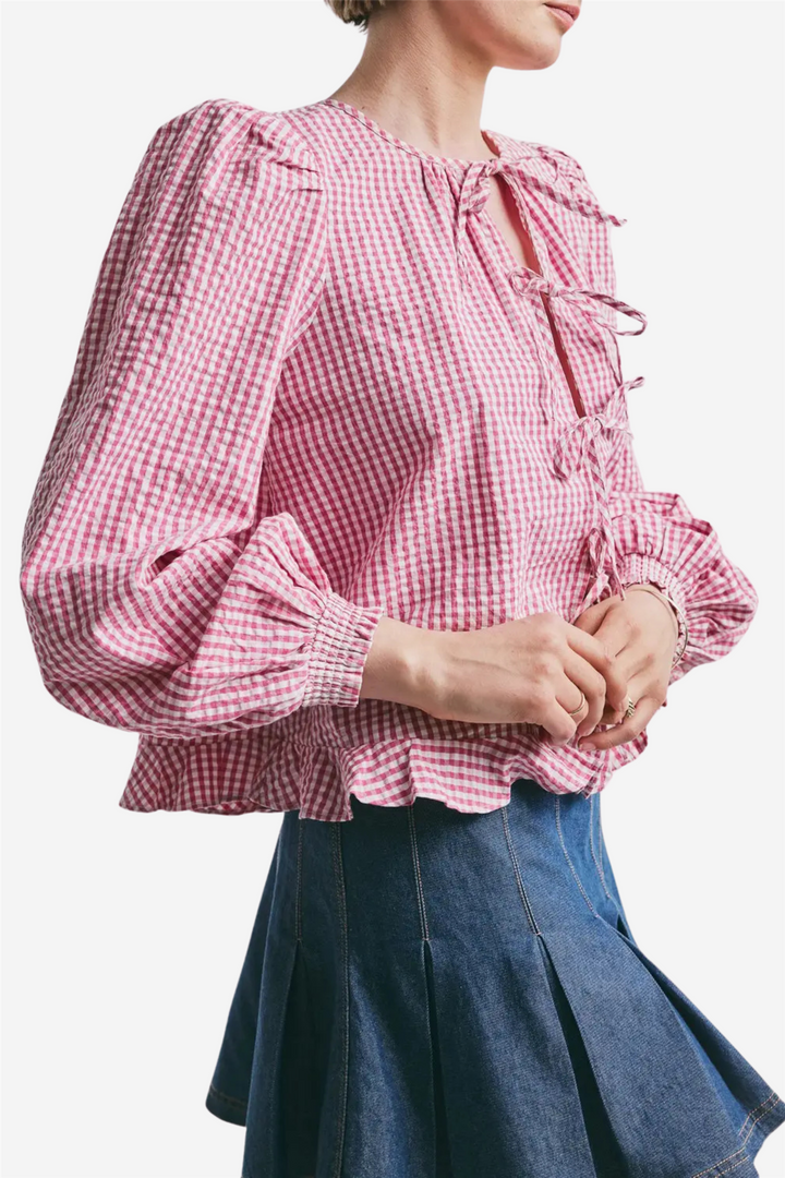 Denim mini skirt french blue