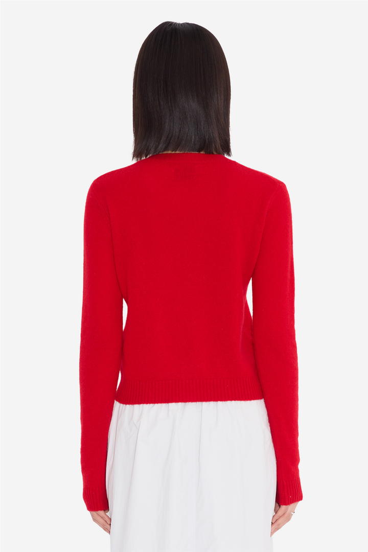 W. Cashmere Cardigan Red