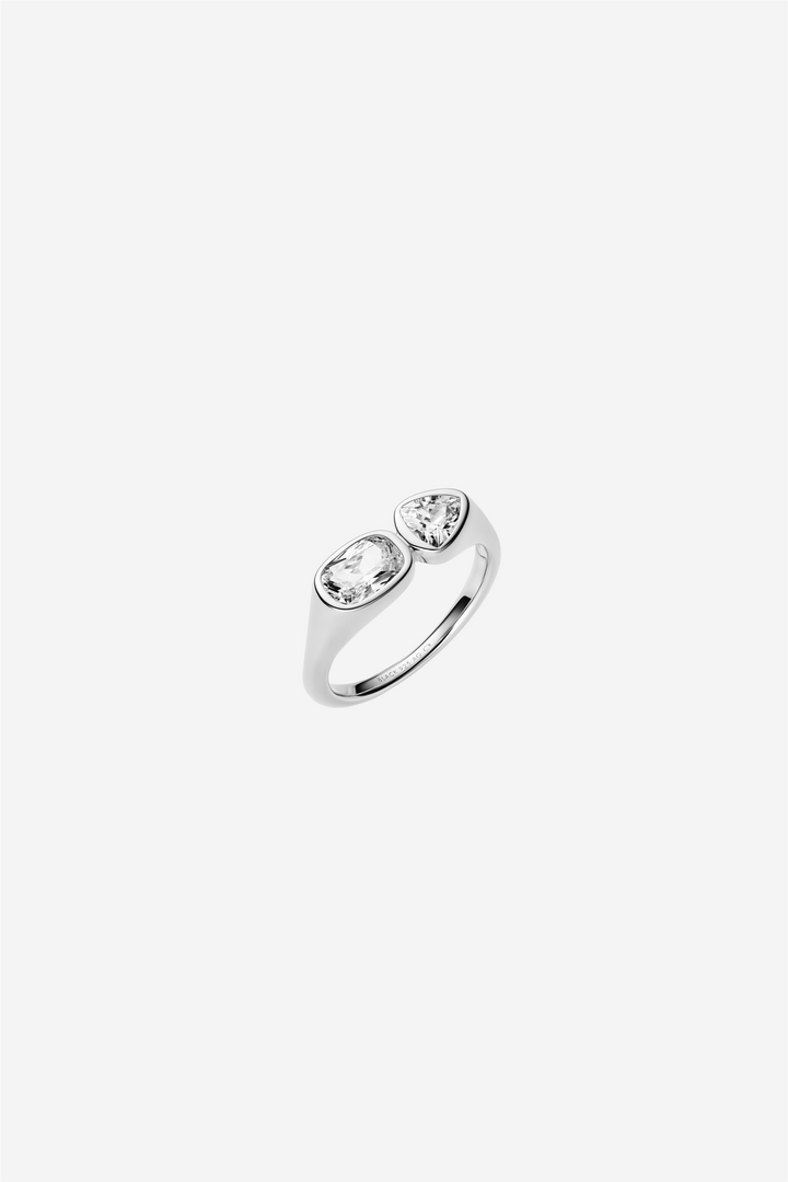 You & Me Signet Ring Silver