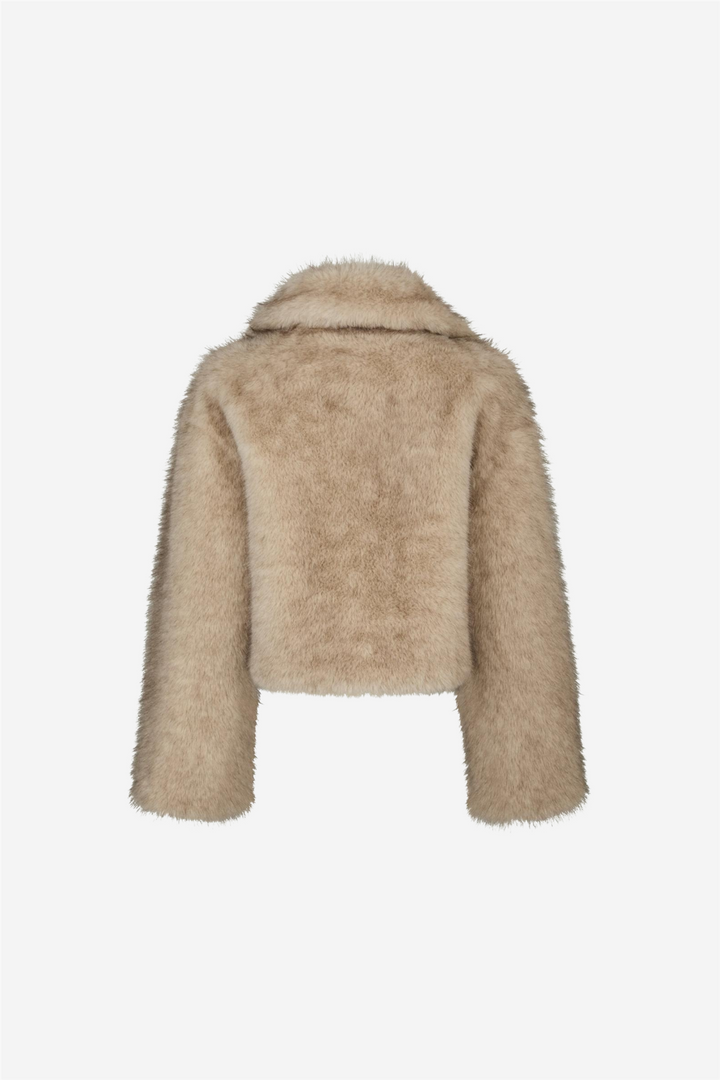 Steff Faux Fur Jacket Beige