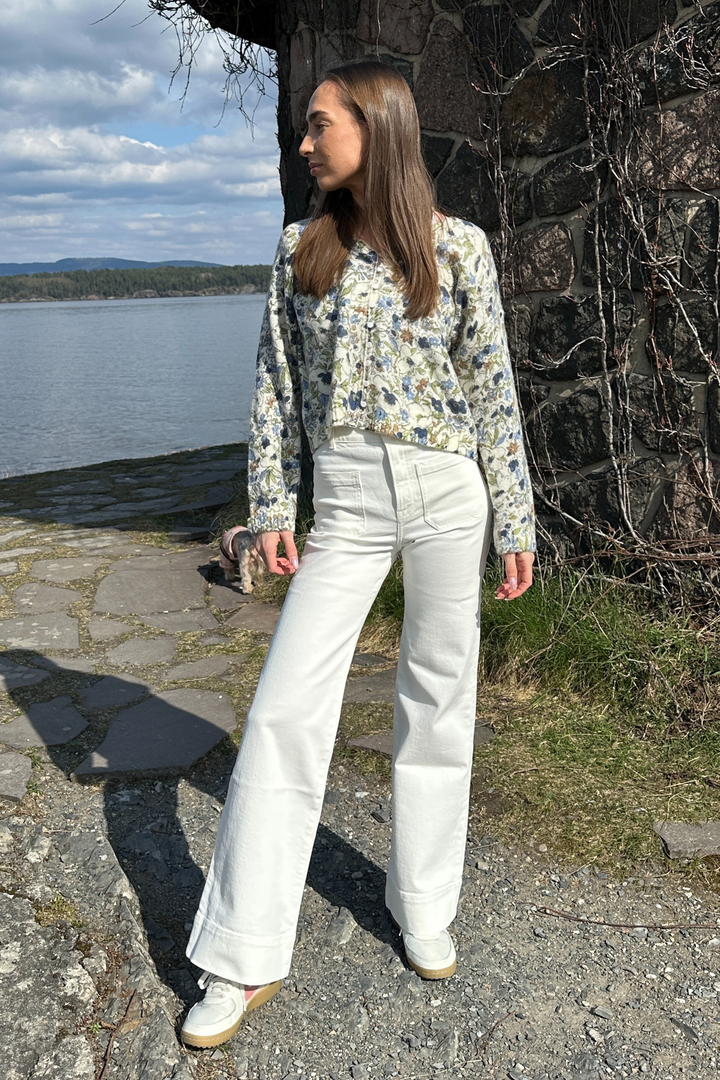 Knit Cardigan Sapphire Bloom