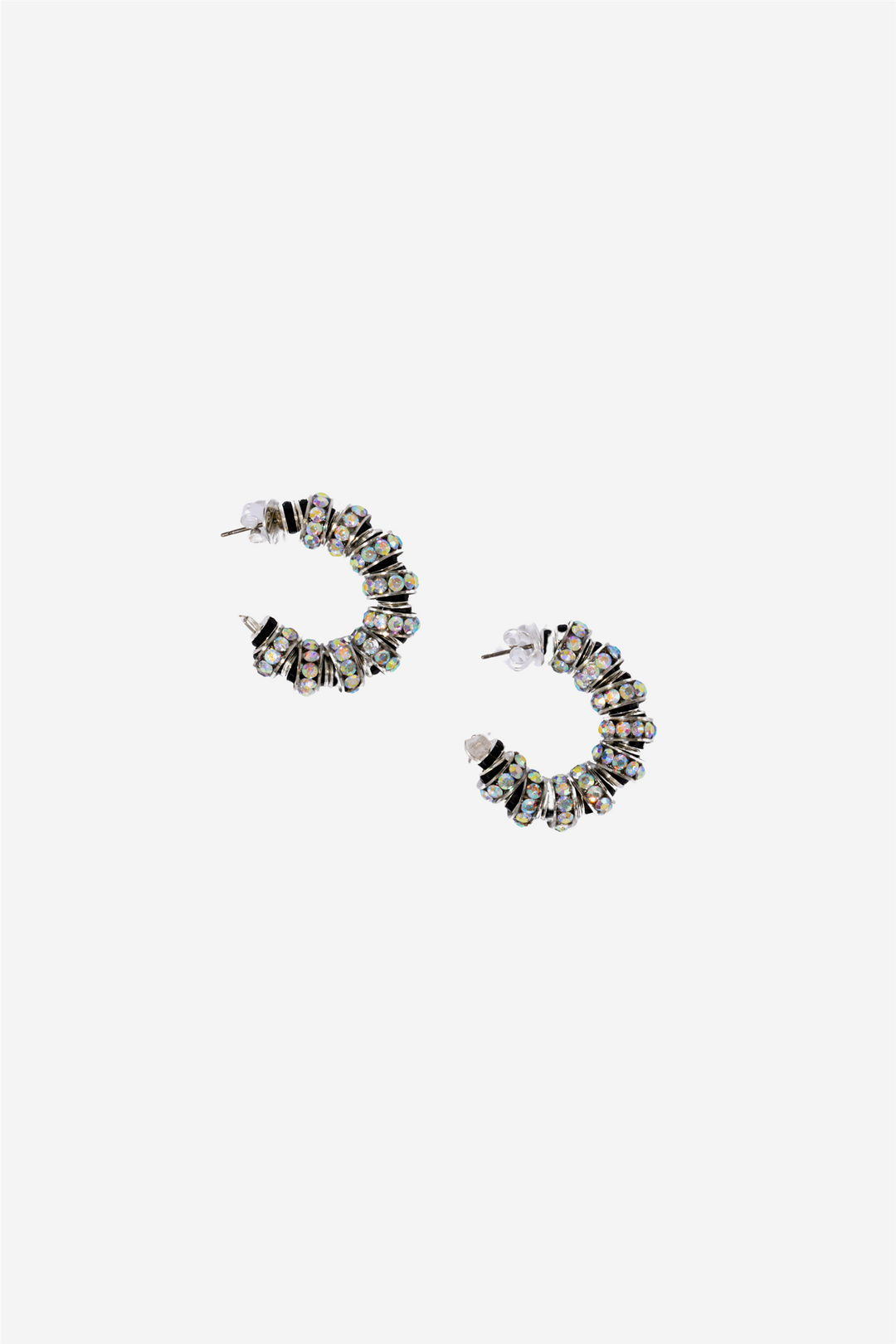 Mini Diamond Hoops Zebra