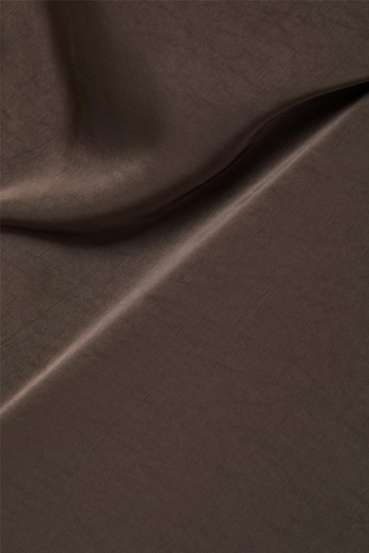 Celinie Heavy Sateen Dress Dark Brown