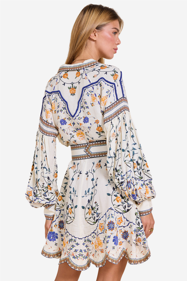 Flora Mora Short Dress Vanilla