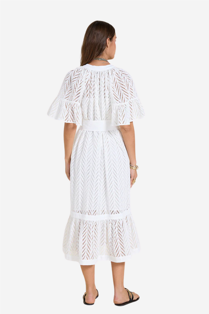 Solstice Midi Dress Crispy White