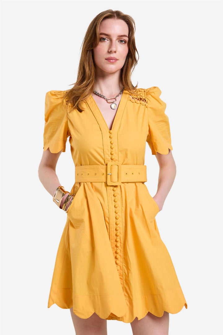 Euphoric Short Dress Warm Sun