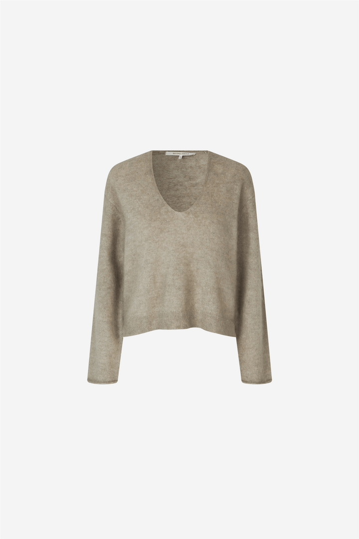 Camryn Knit V-Neck Trench Coat