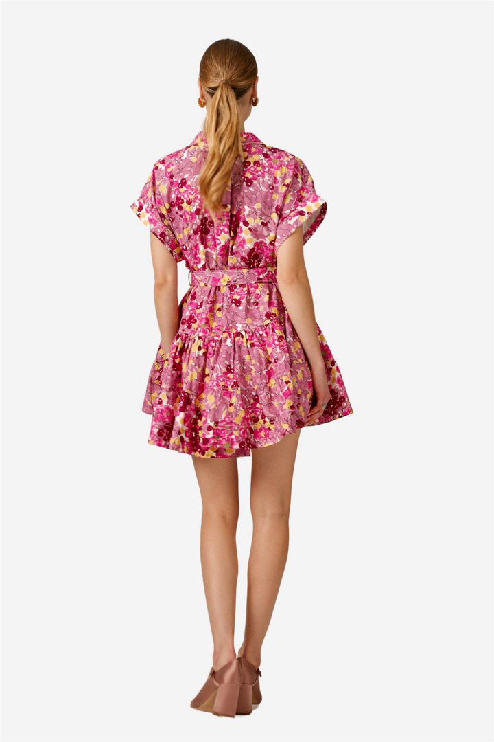 Poplin Belt Dress Bright Field