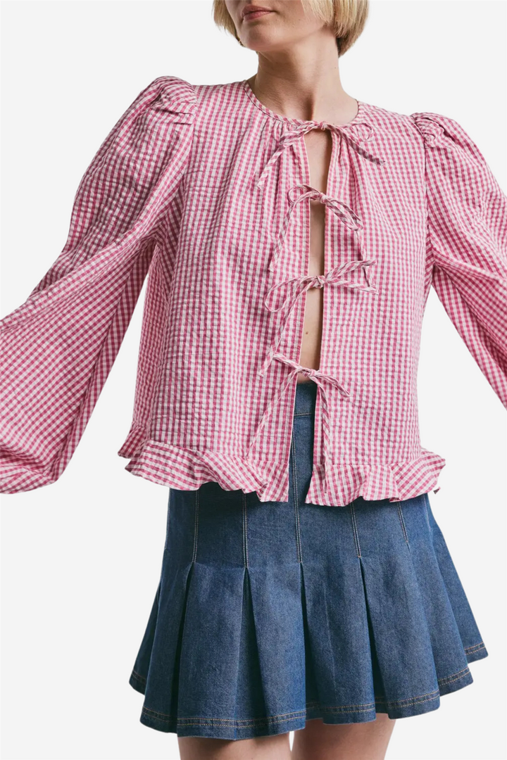 Denim mini skirt french blue