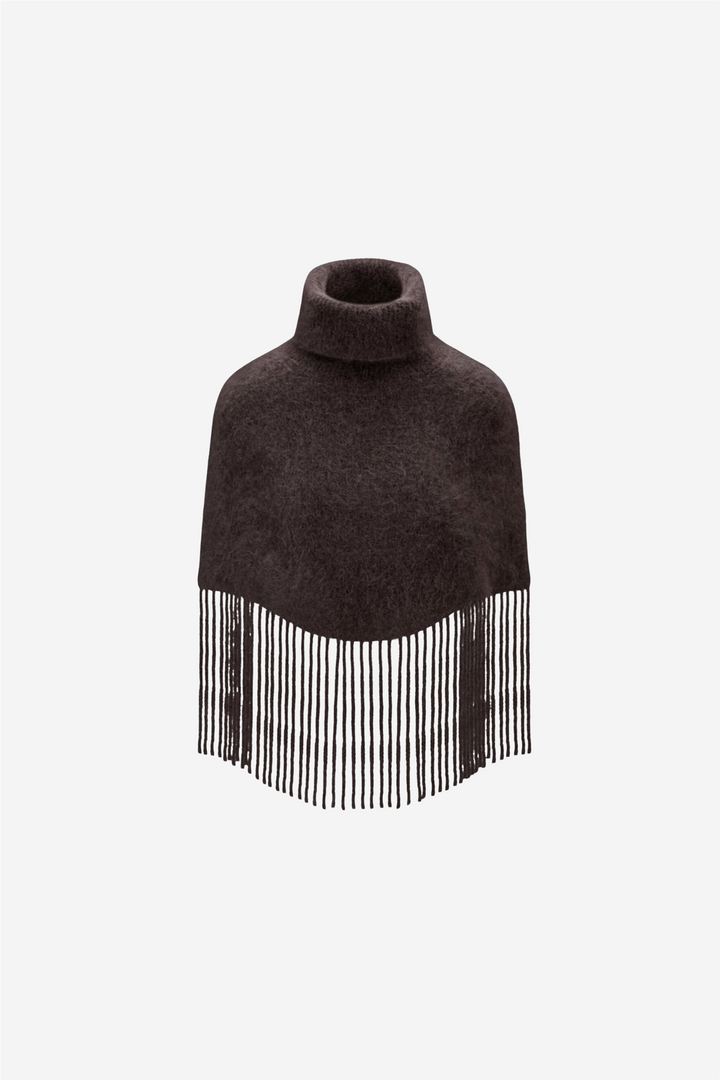 Nikola Chunky Poncho Dark Brown