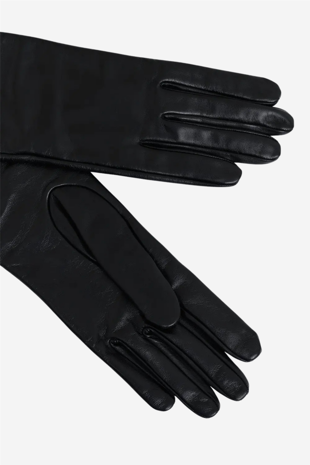 Nora Long Leather Gloves Black