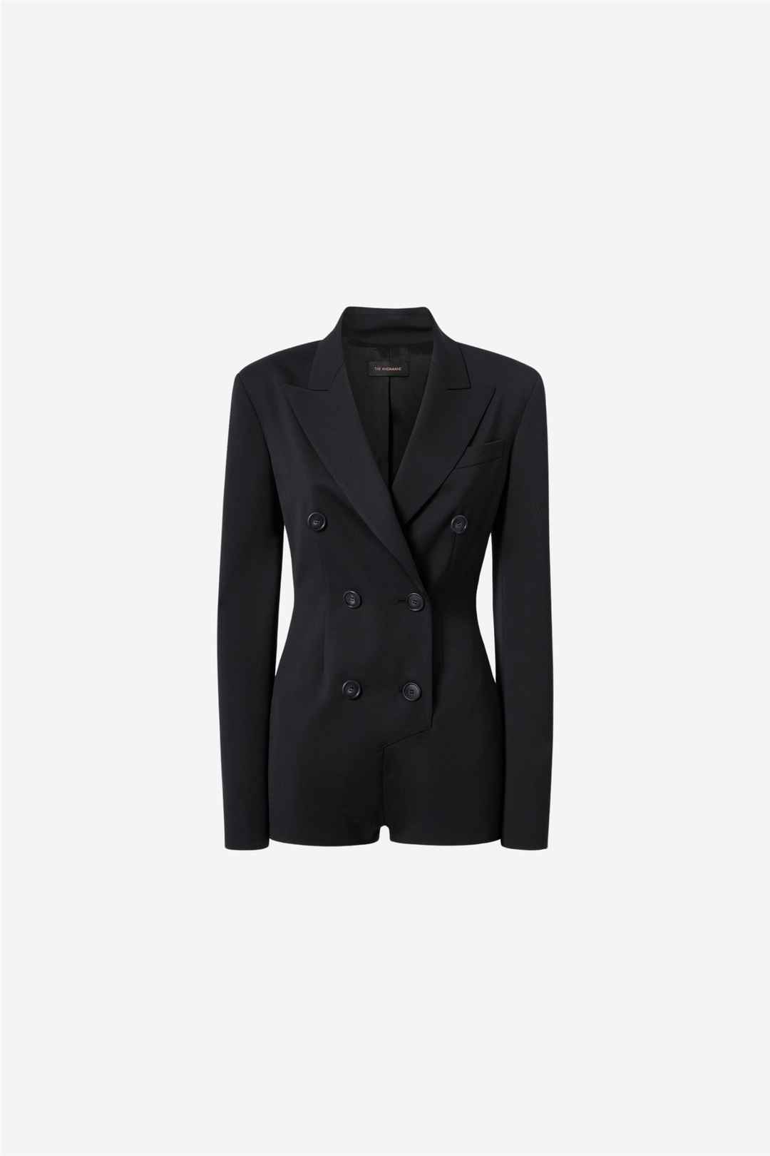 Shannon Double Breast Fitted Playsuit Black