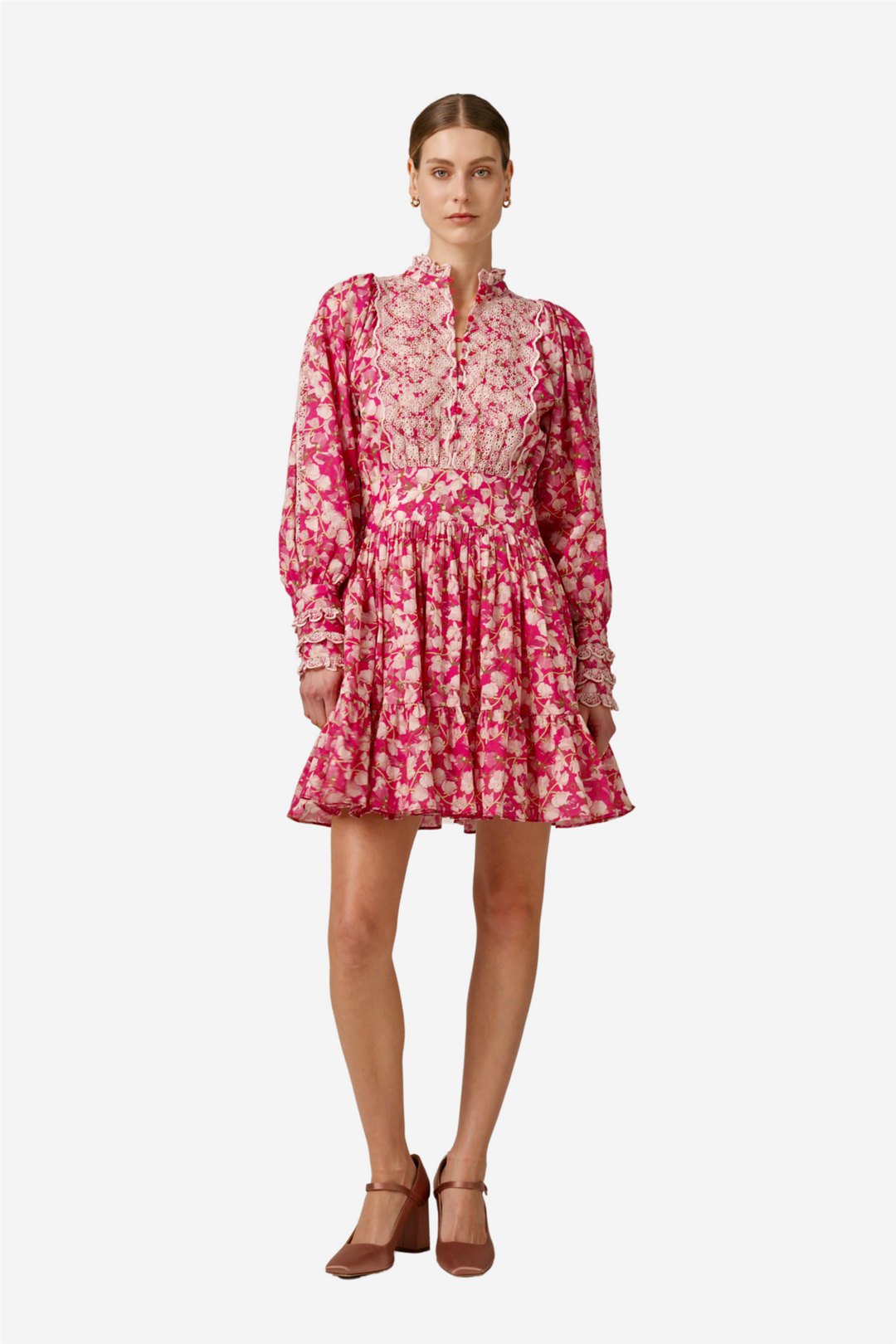 Cotton slub mini dress poppy Meadow