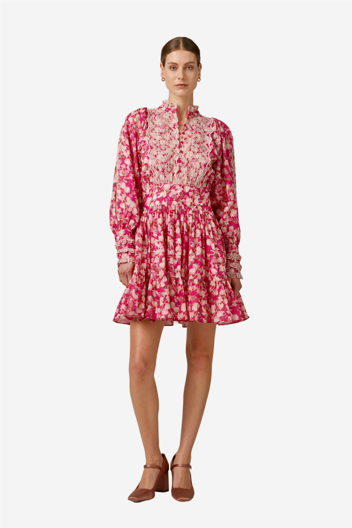 Cotton slub mini dress poppy Meadow
