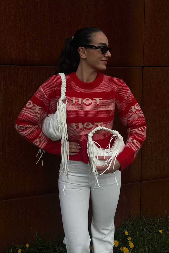 Cocoon Denim Micro Bag White