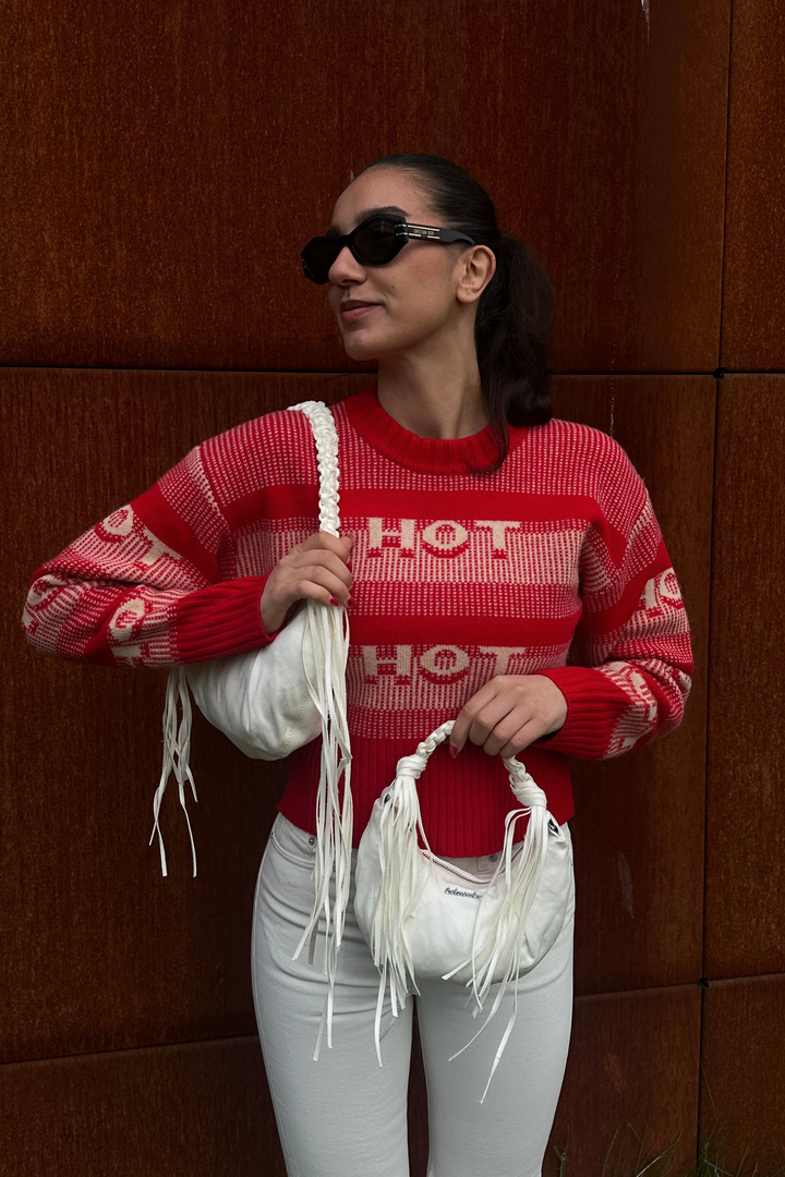 Cocoon Denim Micro Bag White