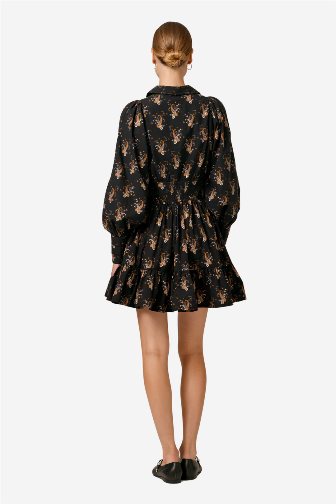 Poplin Mini Dress Midnight Paisley