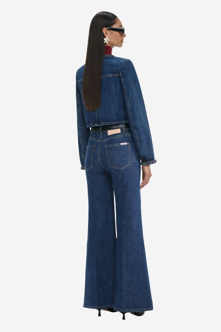Braided Denim Jacket Blue