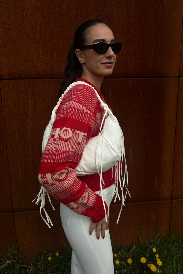 Cocoon Denim Small Bag White