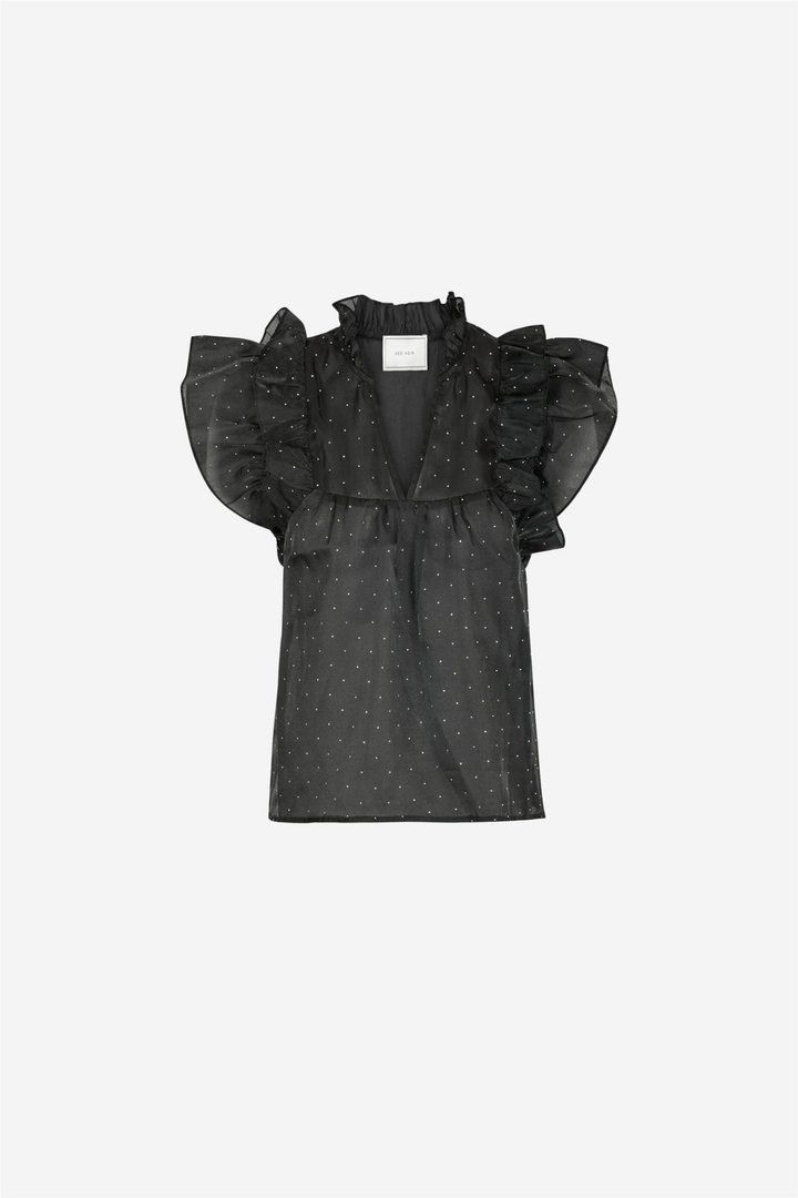 Jayla Bedazzled Top Black