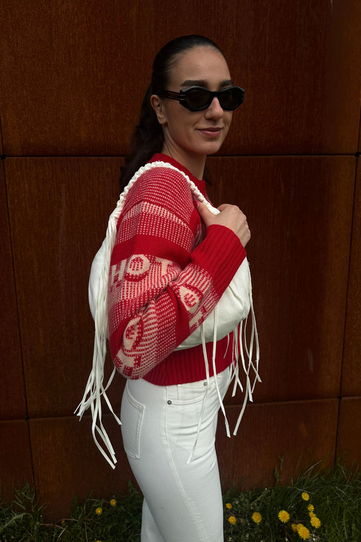 Cocoon Denim Small Bag White