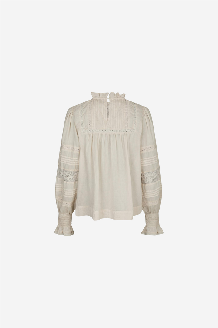 Ebba s voile blouse ivory