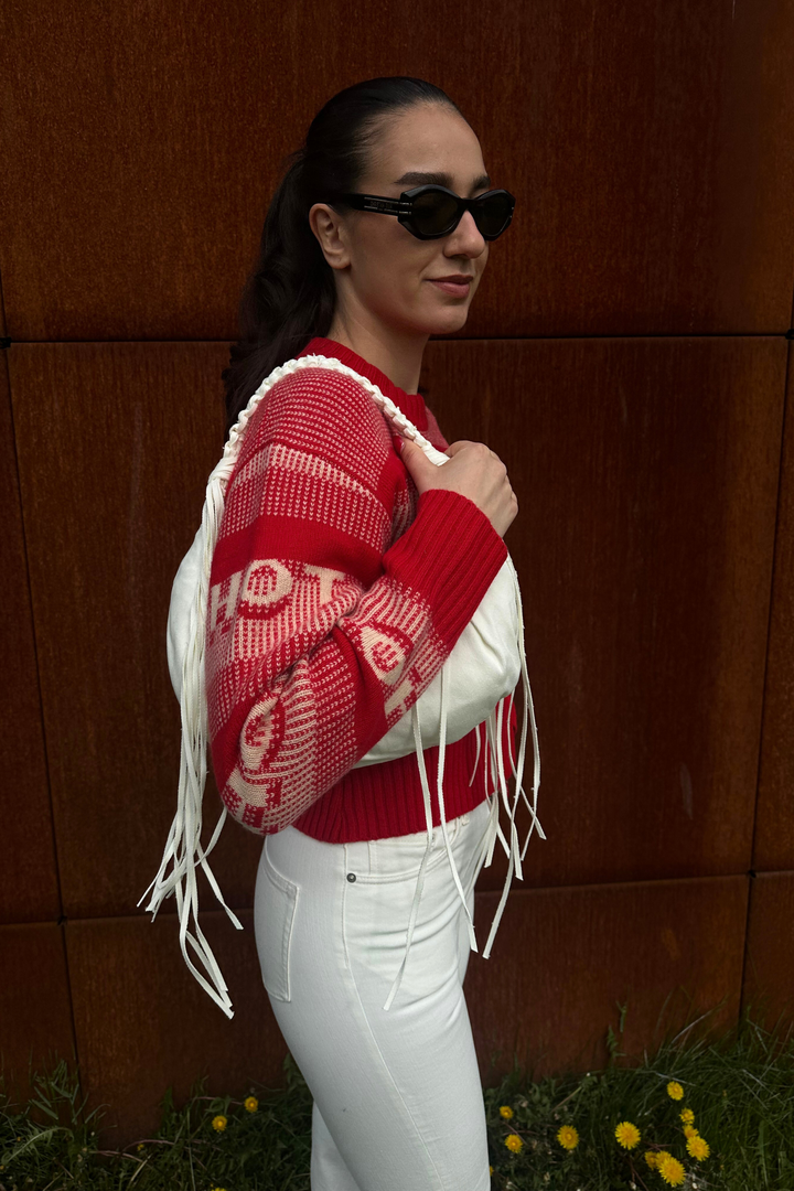 Cocoon Denim Small Bag White