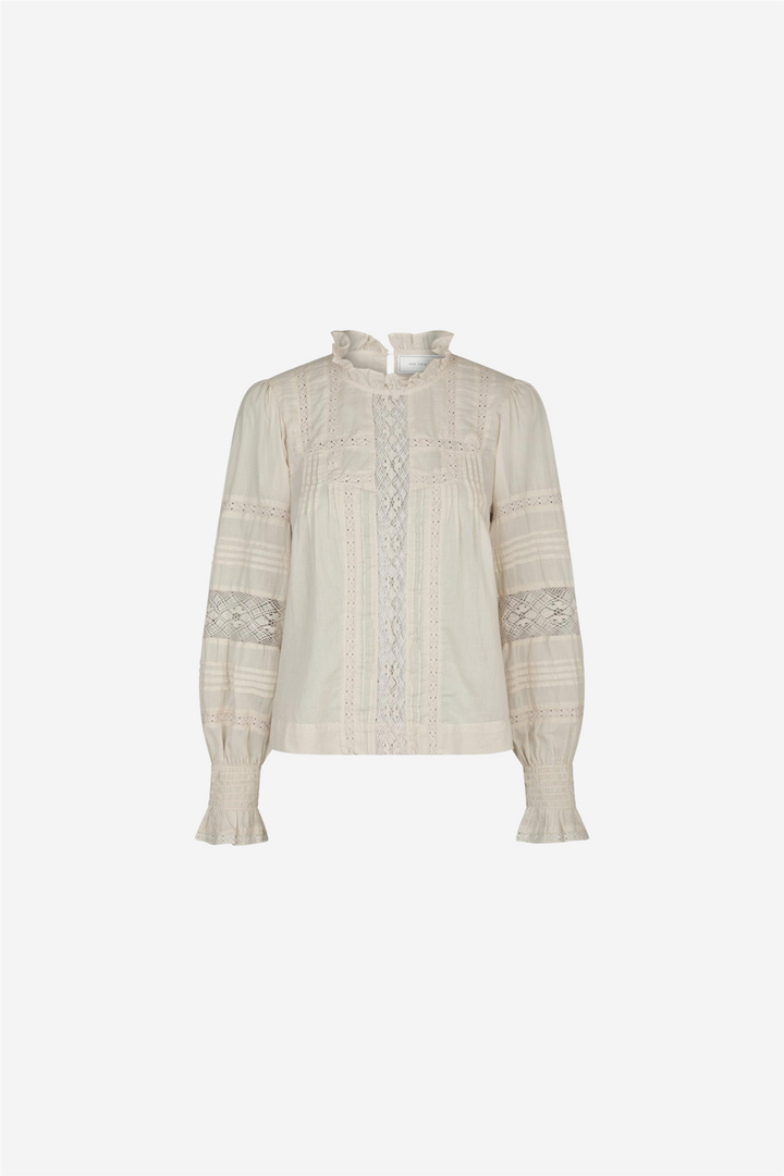 Ebba s voile blouse ivory
