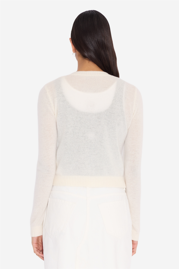 W. Cashmere Cardigan Ecru