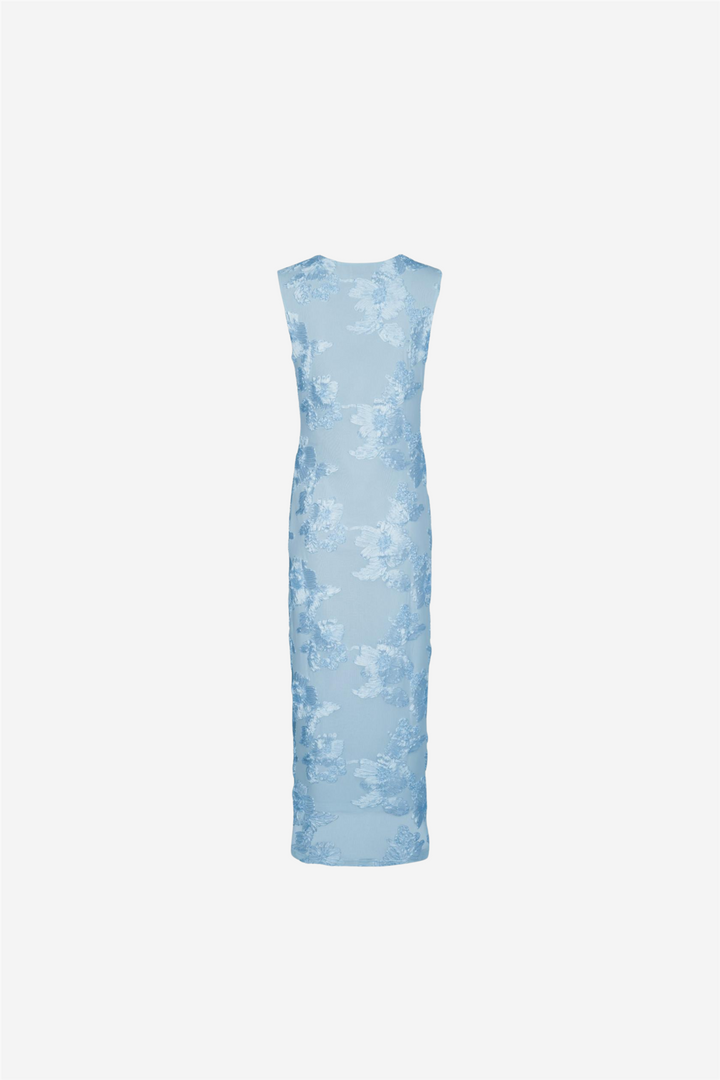 Tiranna Big Flower Mesh Dress Light Blue