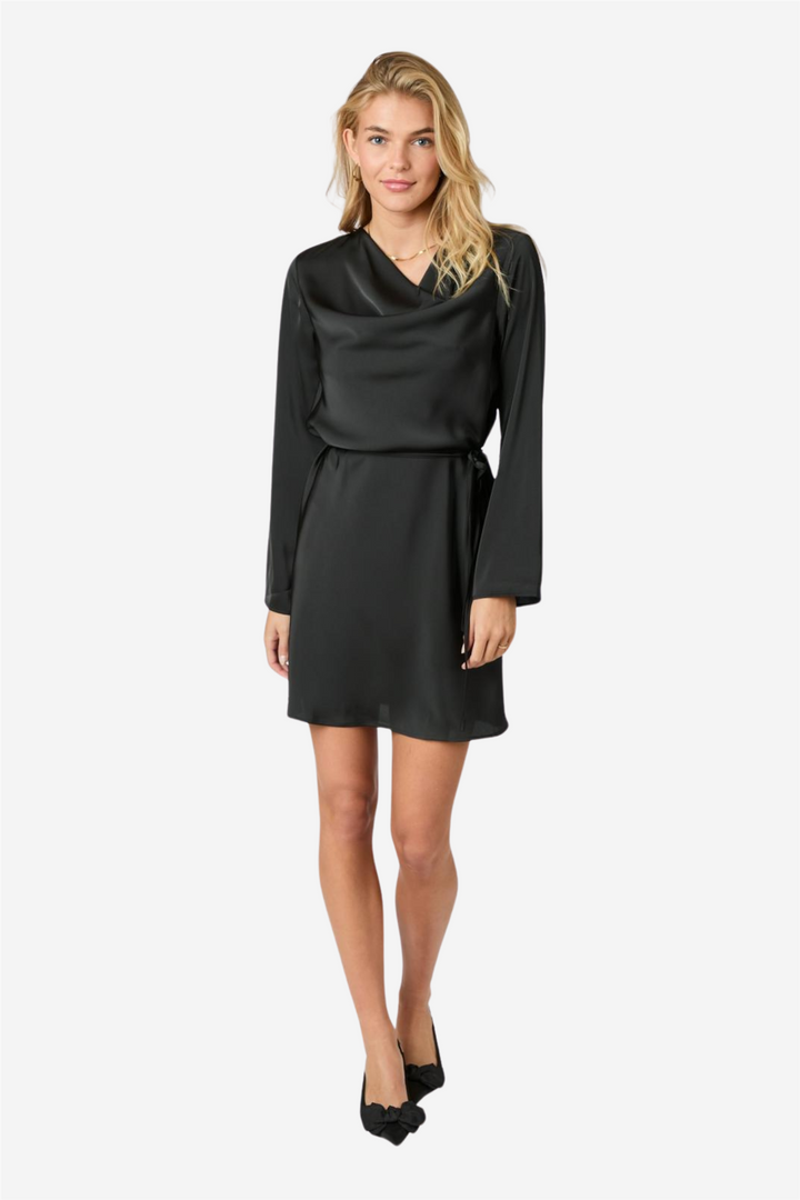 Vega Soft Satin Dress Black