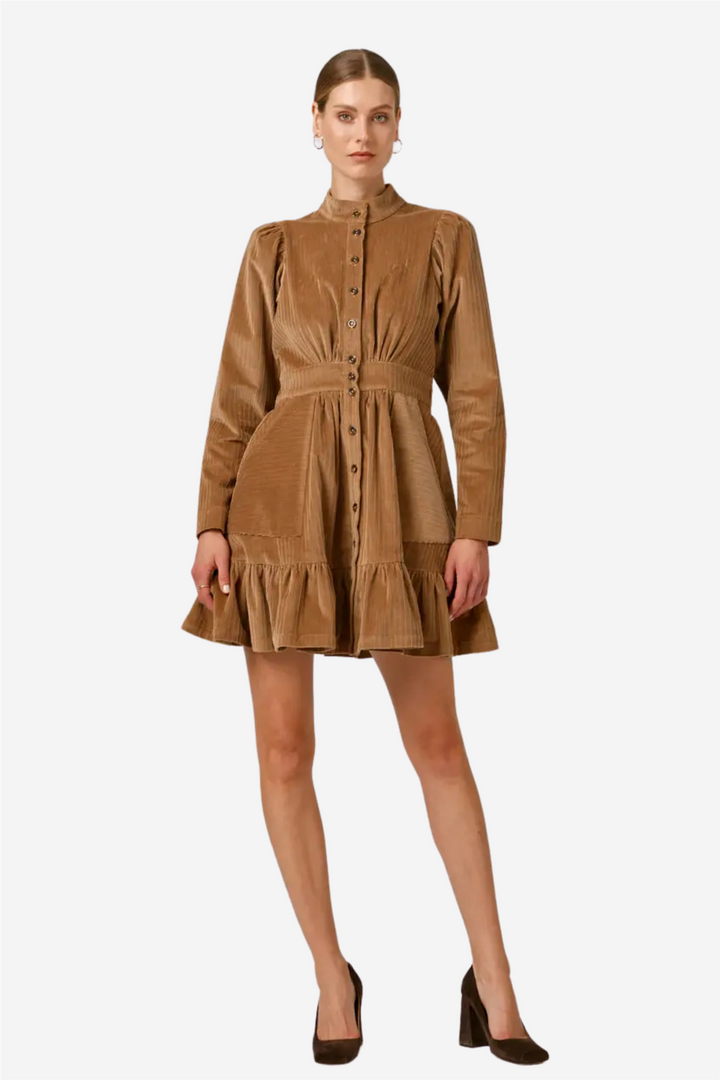 Corduroy Mini Dress Olive