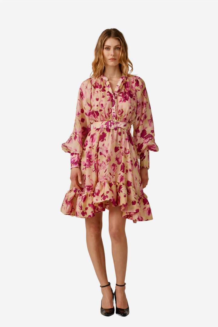Cupro Mini Dress Rose Bed
