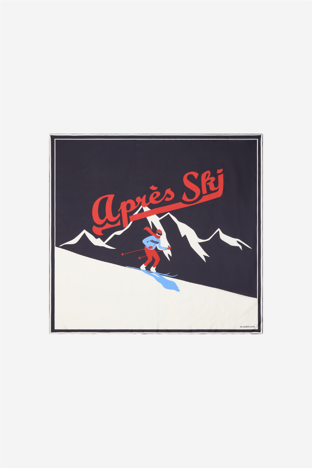 AfterSki Silk Scarf Navy Blue