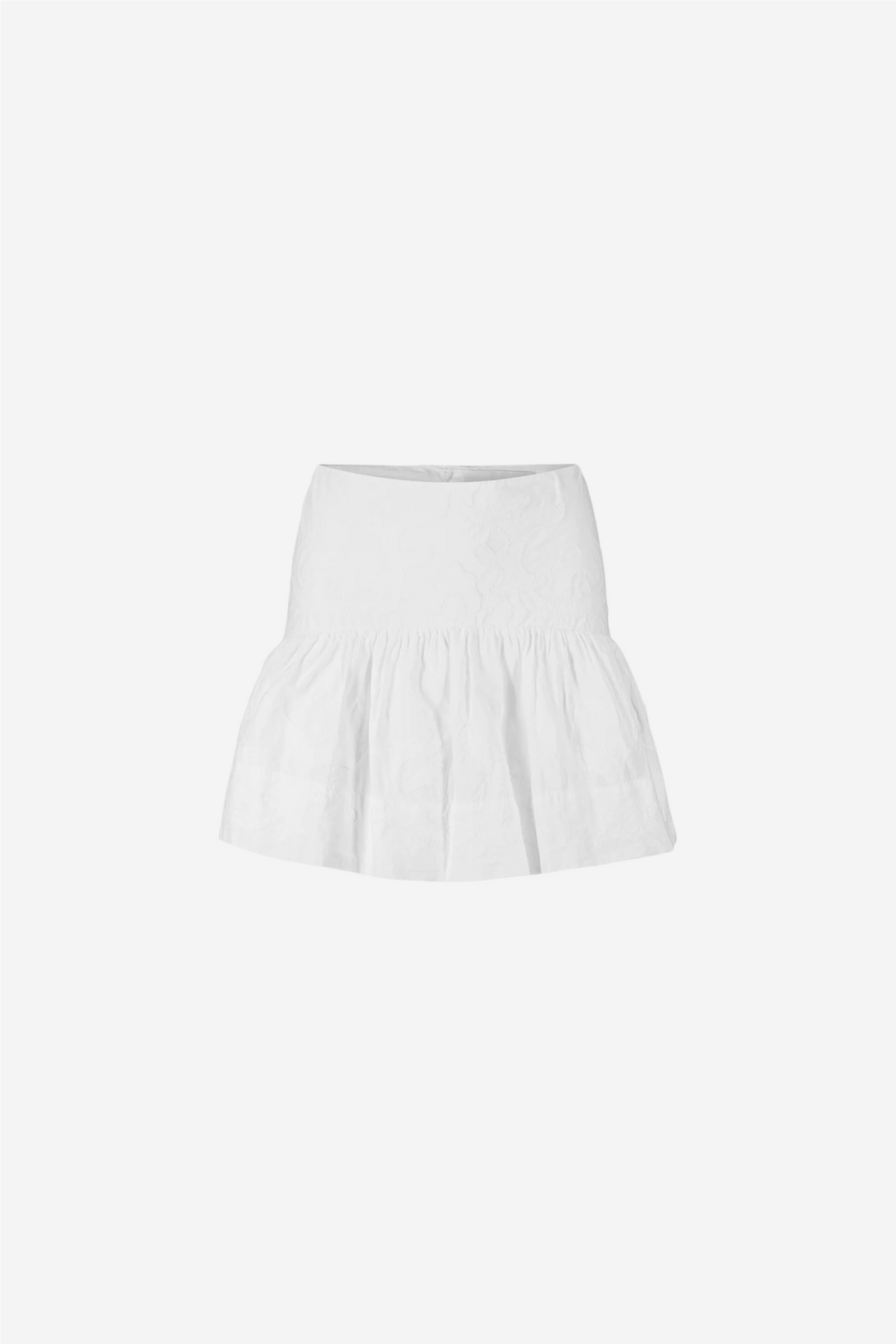 Anya Embroidery Skirt White