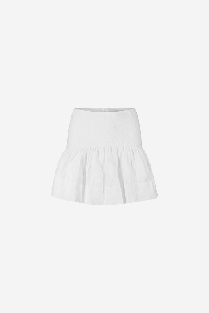 Anya Embroidery Skirt White