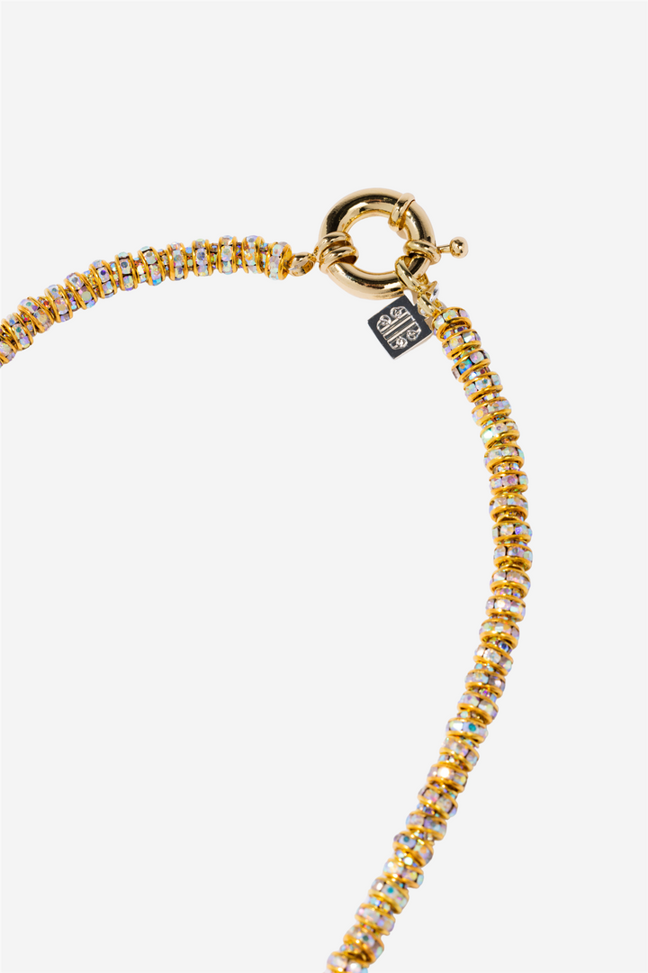 Skinny Diamond Necklace Gold 45