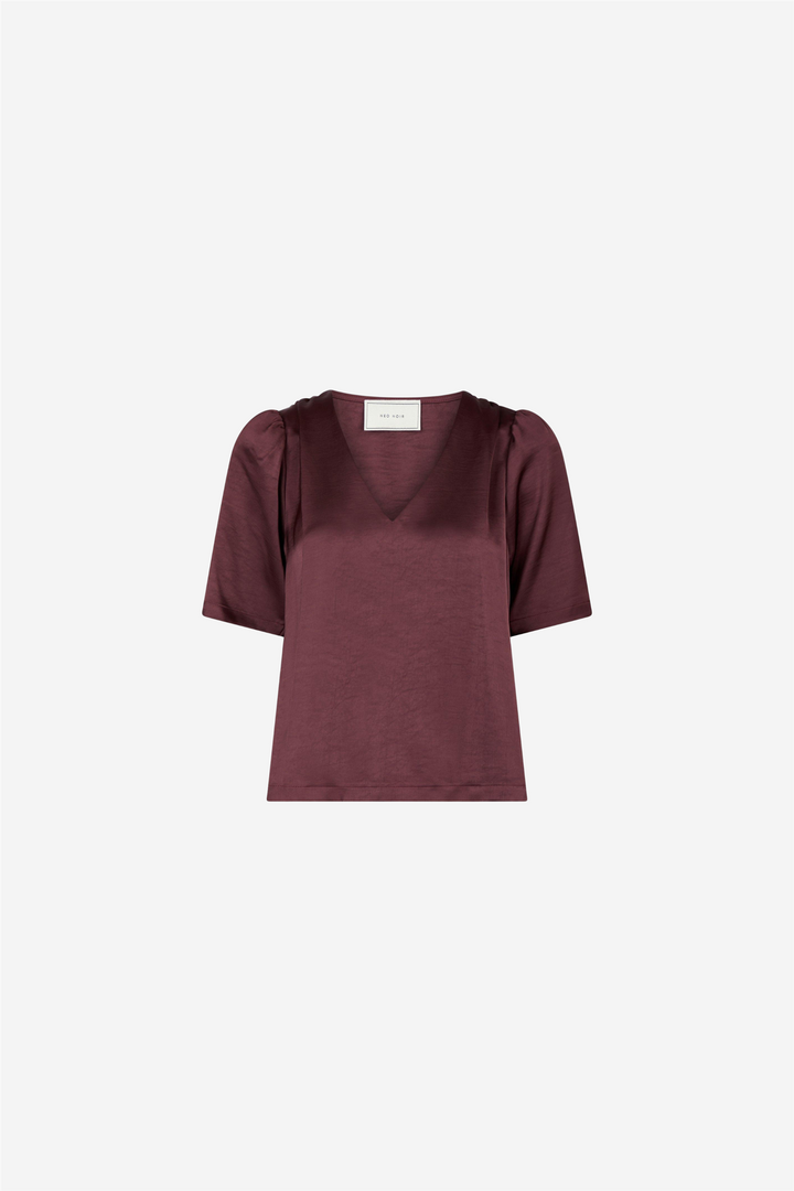 Largo Heavy Sateen Blouse Burgundy