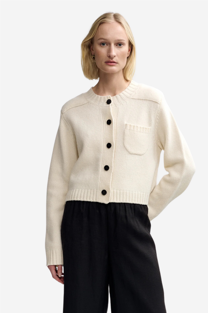 Sadie Merino Cardigan Eggshell
