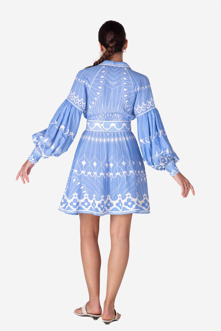 Galina Short Dress Vista Blue