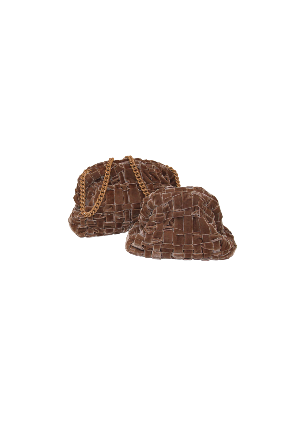 Velvet game bag nocciola