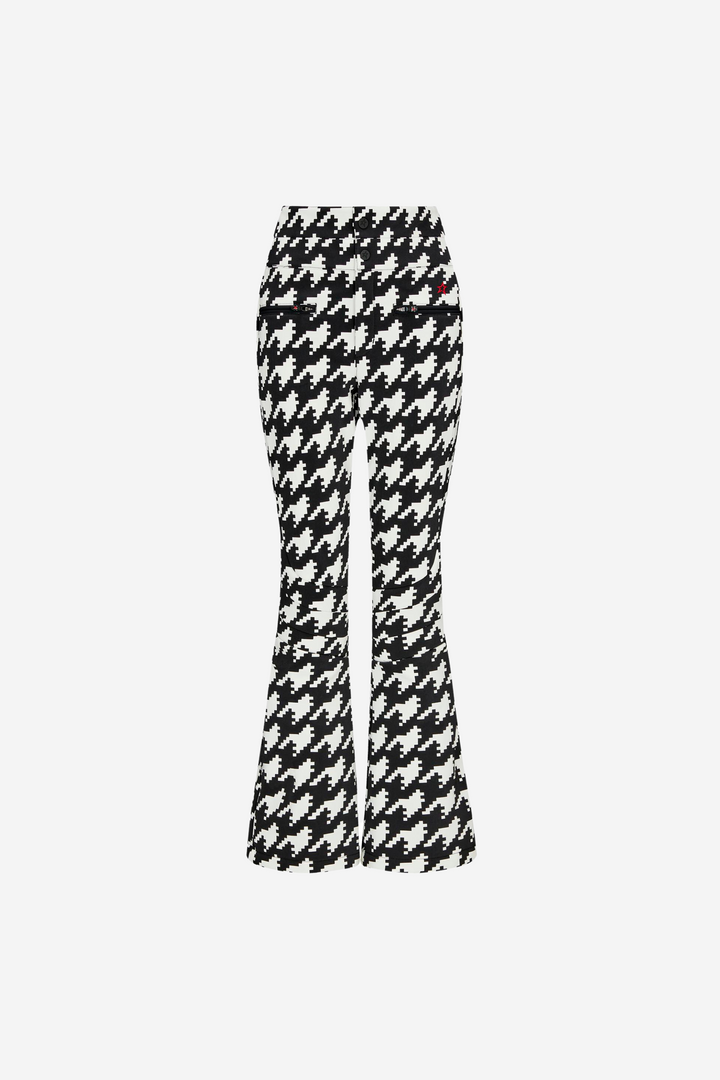 Aurora High Waist Flare Pant Print Houndstooth