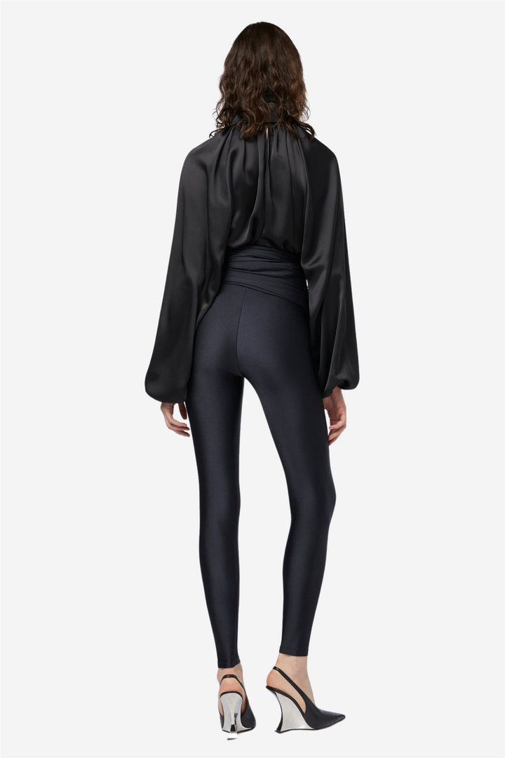 Vicky Pants Draped Leggings Black