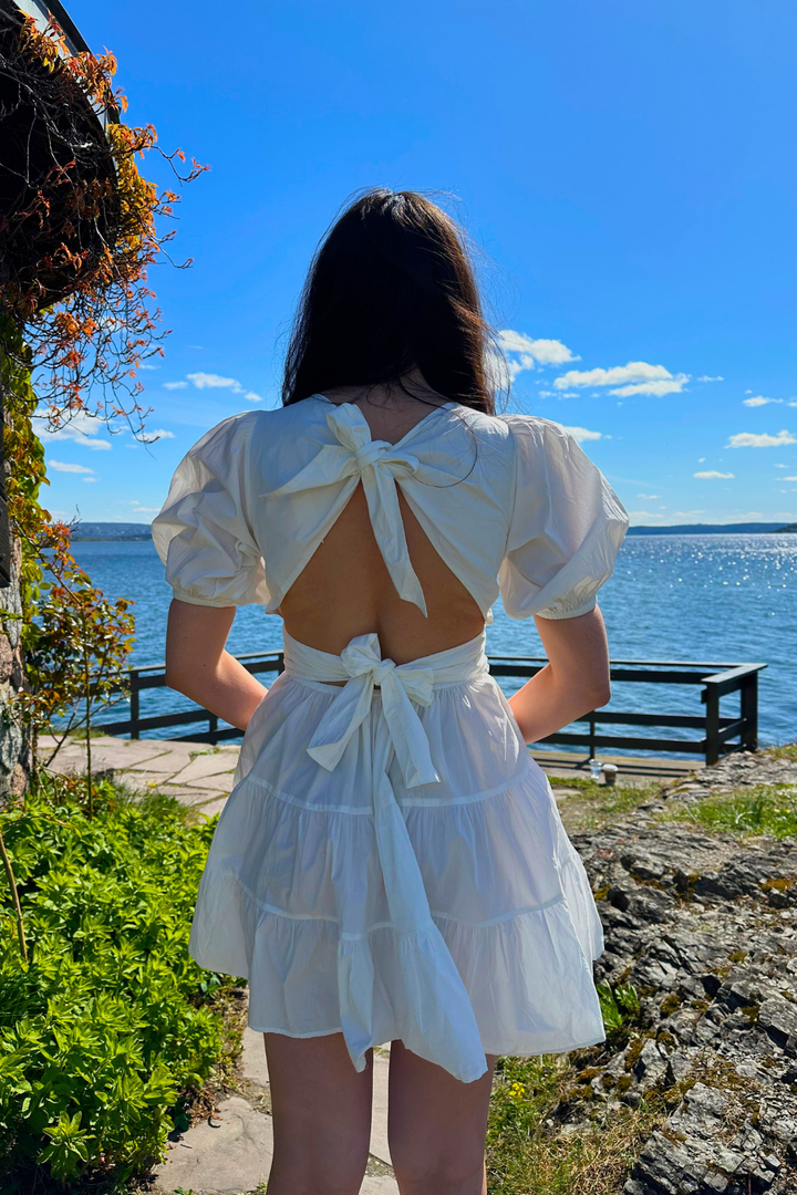 Poplin Mini Dress White
