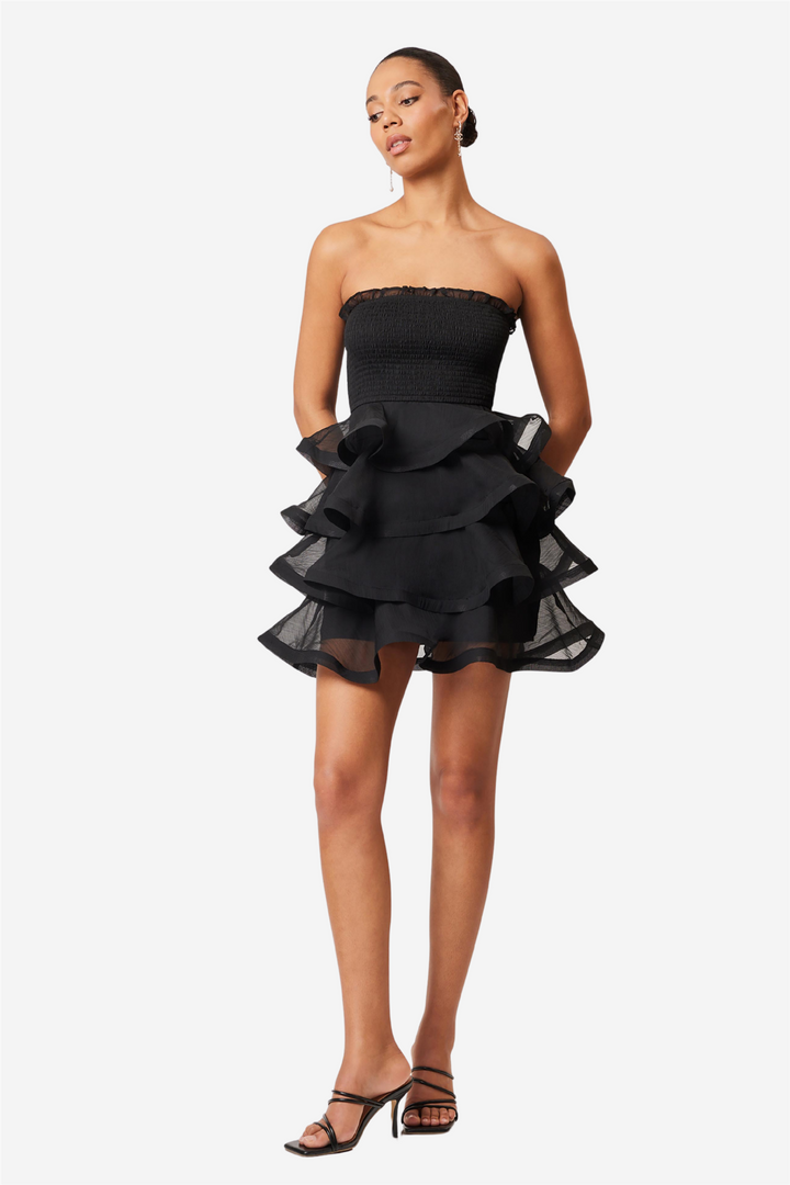 LOUISE STRAPLESS MINI DRESS BLACK