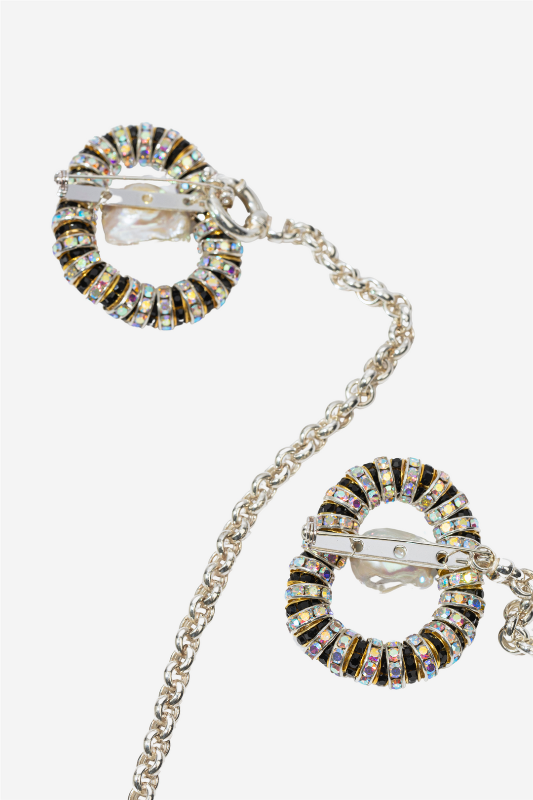 Paris Chained Brooch Zebra