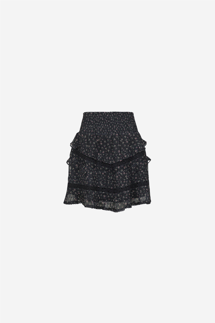 Donna Mini Rose Skirt Black